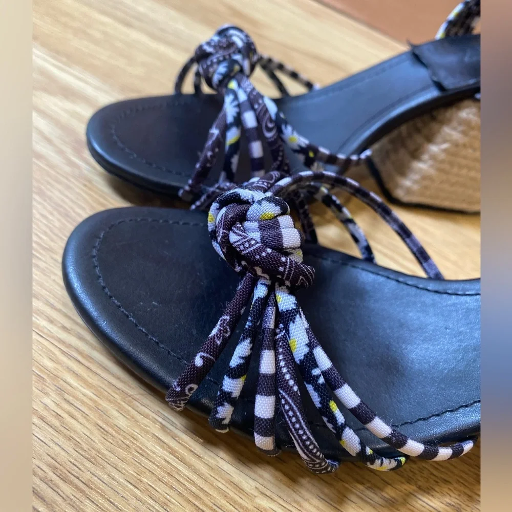 Too cute 😍Schulz espadrilles open toe heels size US 7.5 EUC - Picture 12 of 15